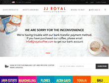 Tablet Screenshot of jjroyalcoffee.com
